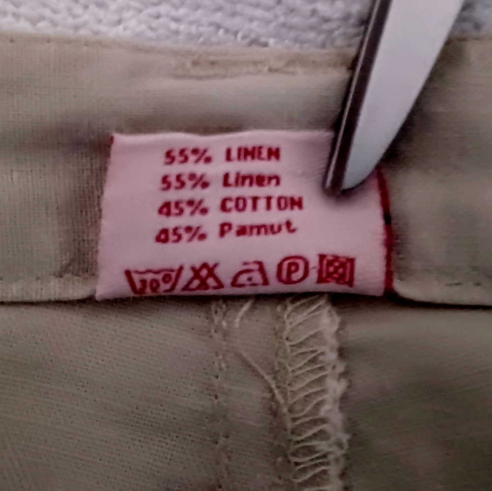 Linen Cotton Capris, size S - Picture 10 of 10